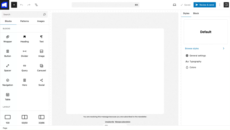 The MailerPress email editor