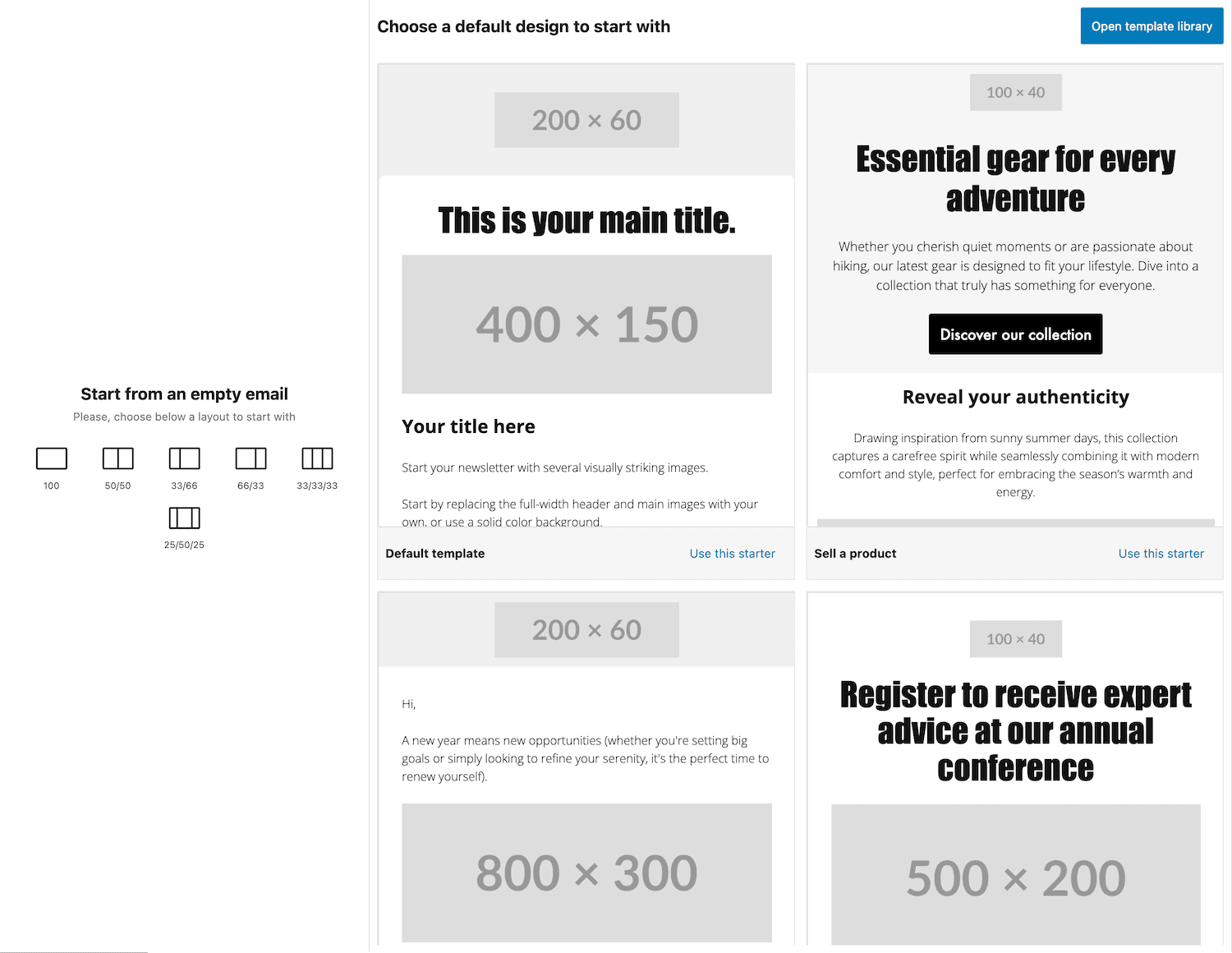 Custom layouts - MailerPress