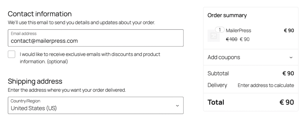 MailerPress settings for WooCommerce
