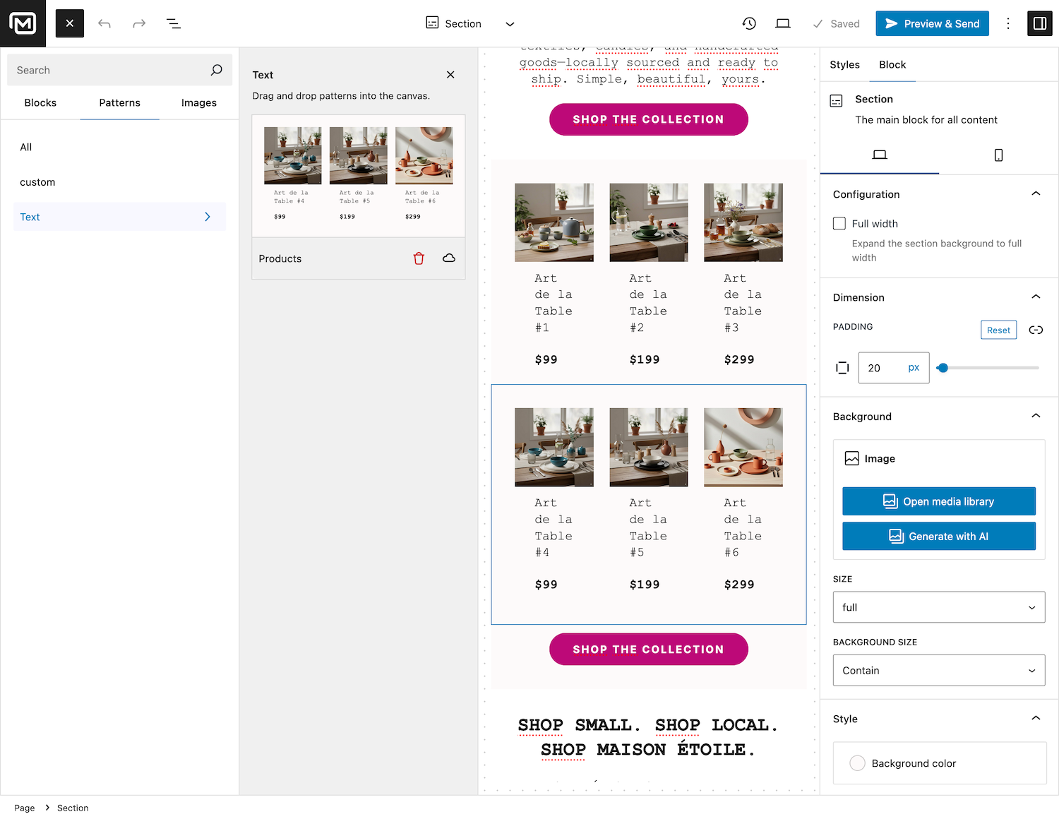 mailerpress patterns