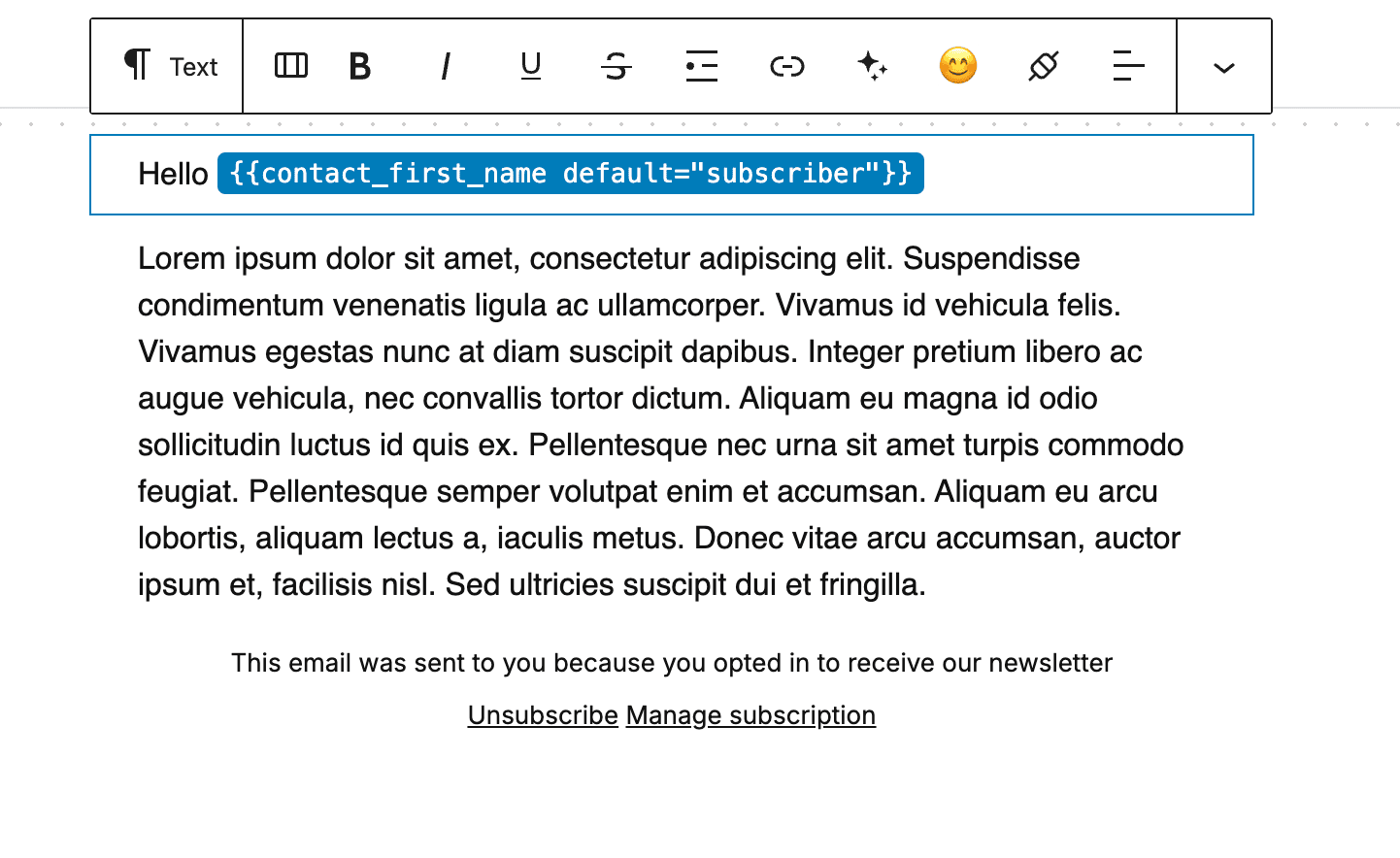 Définissez une valeur par défaut pour votre balise de personnalisation – MailerPress