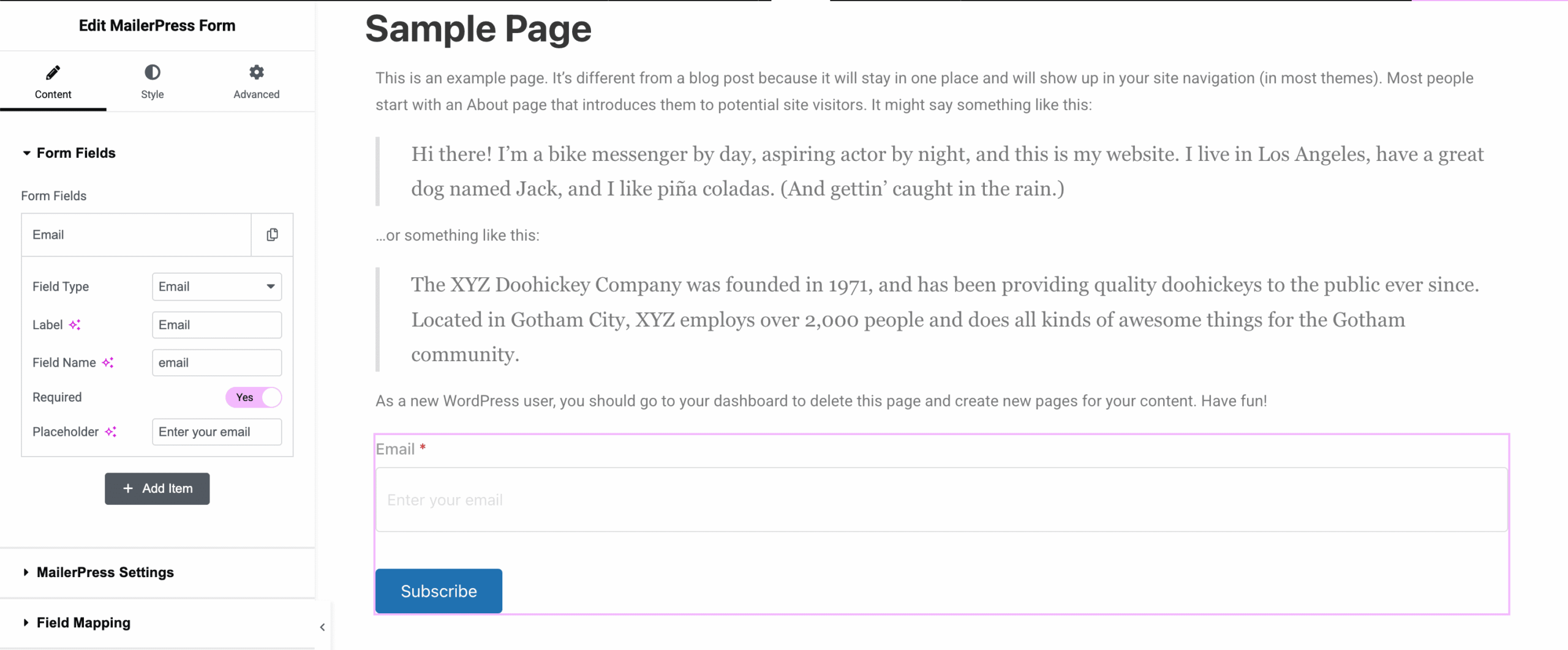 mailerpress elementor integration 6