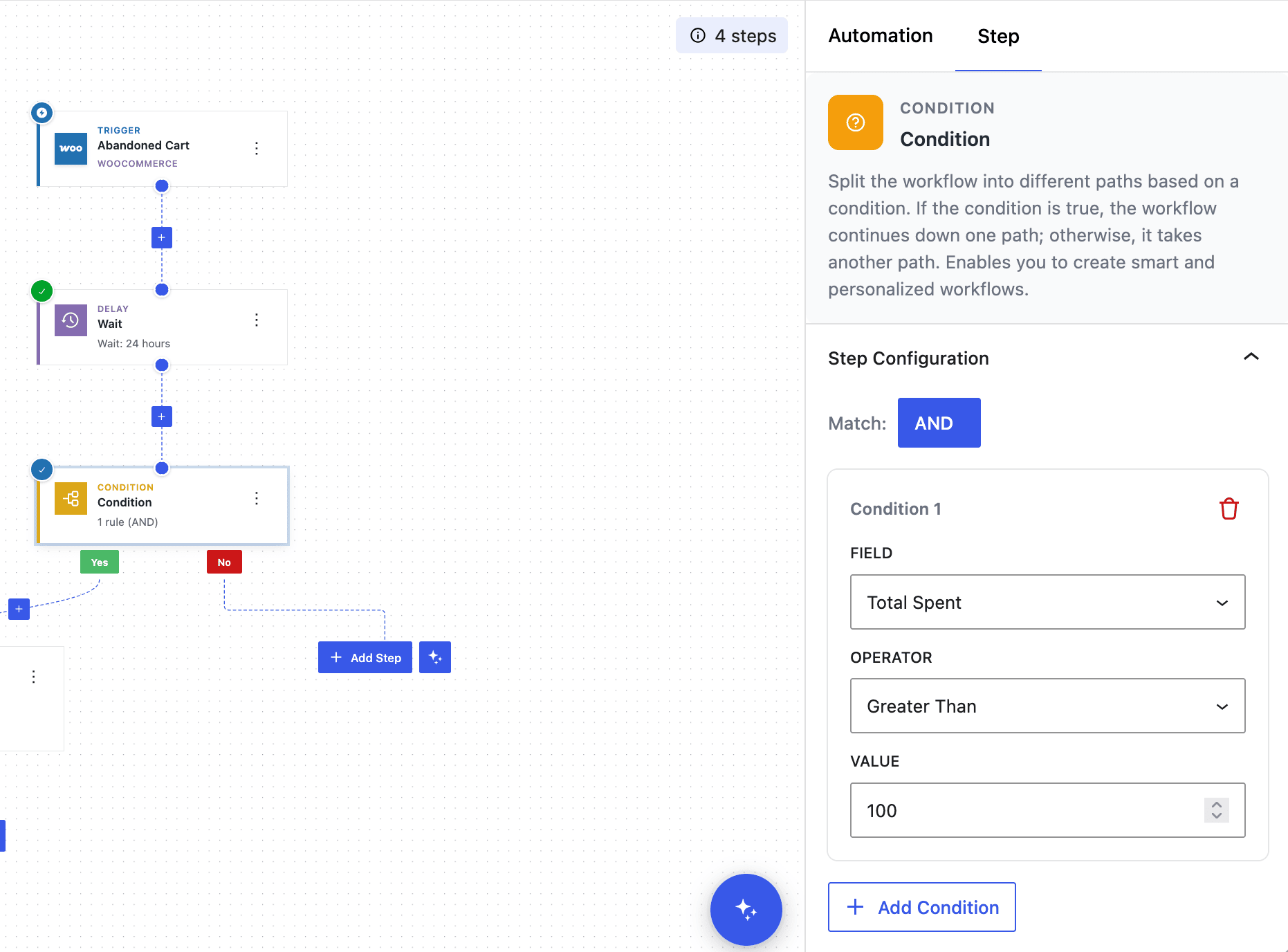 WooCommerce conditions for our automations – MailerPress