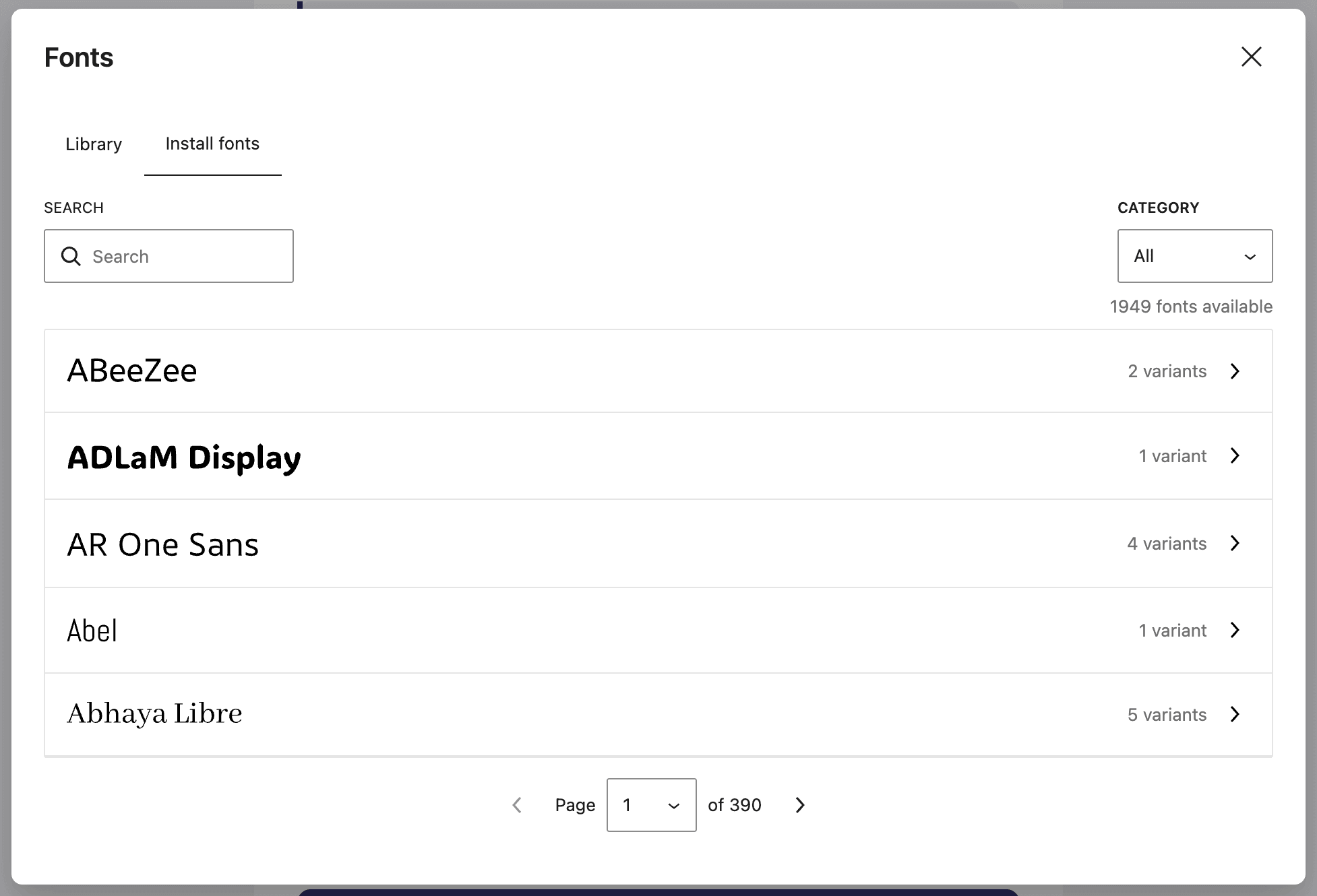 Parcourez et installez des polices Google Fonts directement depuis l'éditeur MailerPress